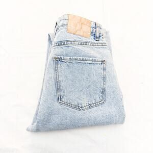 Zara Acid Wash Straight Leg Light Wash Denim Jeans Zip Fly Size 6